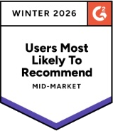 G2 Winter 2026: Users Most Likely To Recommend, Mid-Market